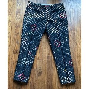 NWT Devil Advocate Dress Pants Mens Size 36x28 Black Geometric Metallic Slacks